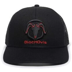 BlackOvis 6 Panel Logo Hat